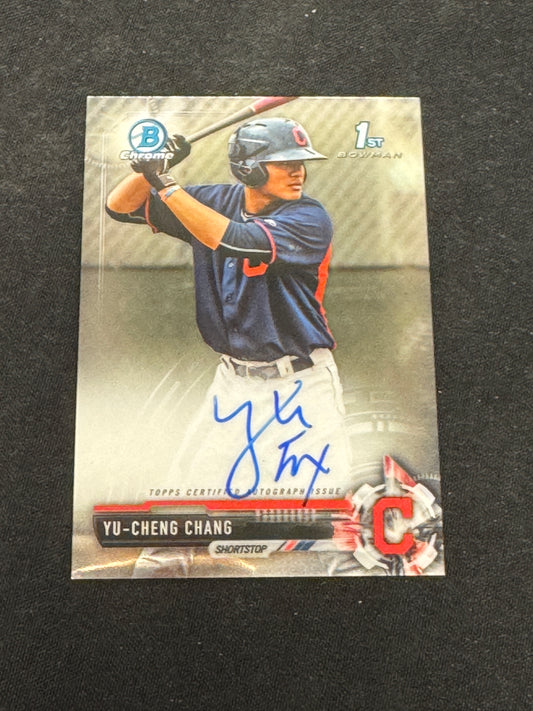 2017 BOWMAN CHROME 1ST BOWMAN YU-CHENG-CHANG AUTO  #CPA-YCC   RC54