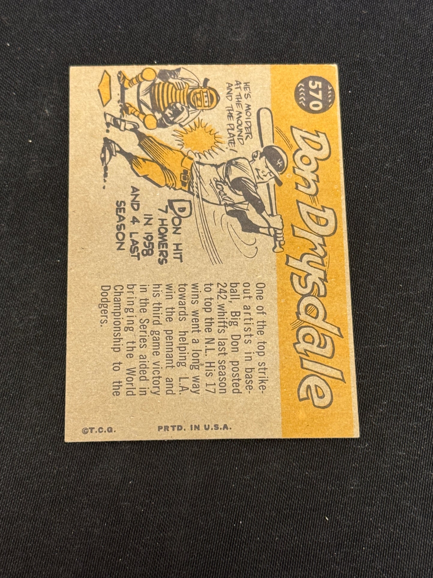 1960 TOPPS DON DRYSDALE #570 EXMT V15003