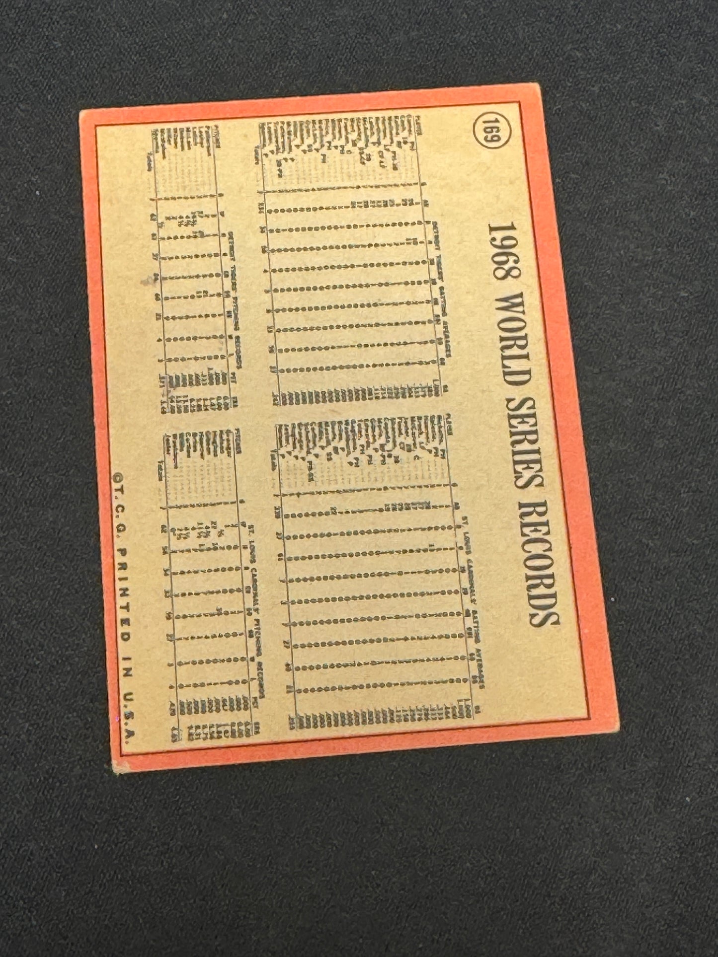 1969 TOPP WORLD SERIES #169 EX V14527