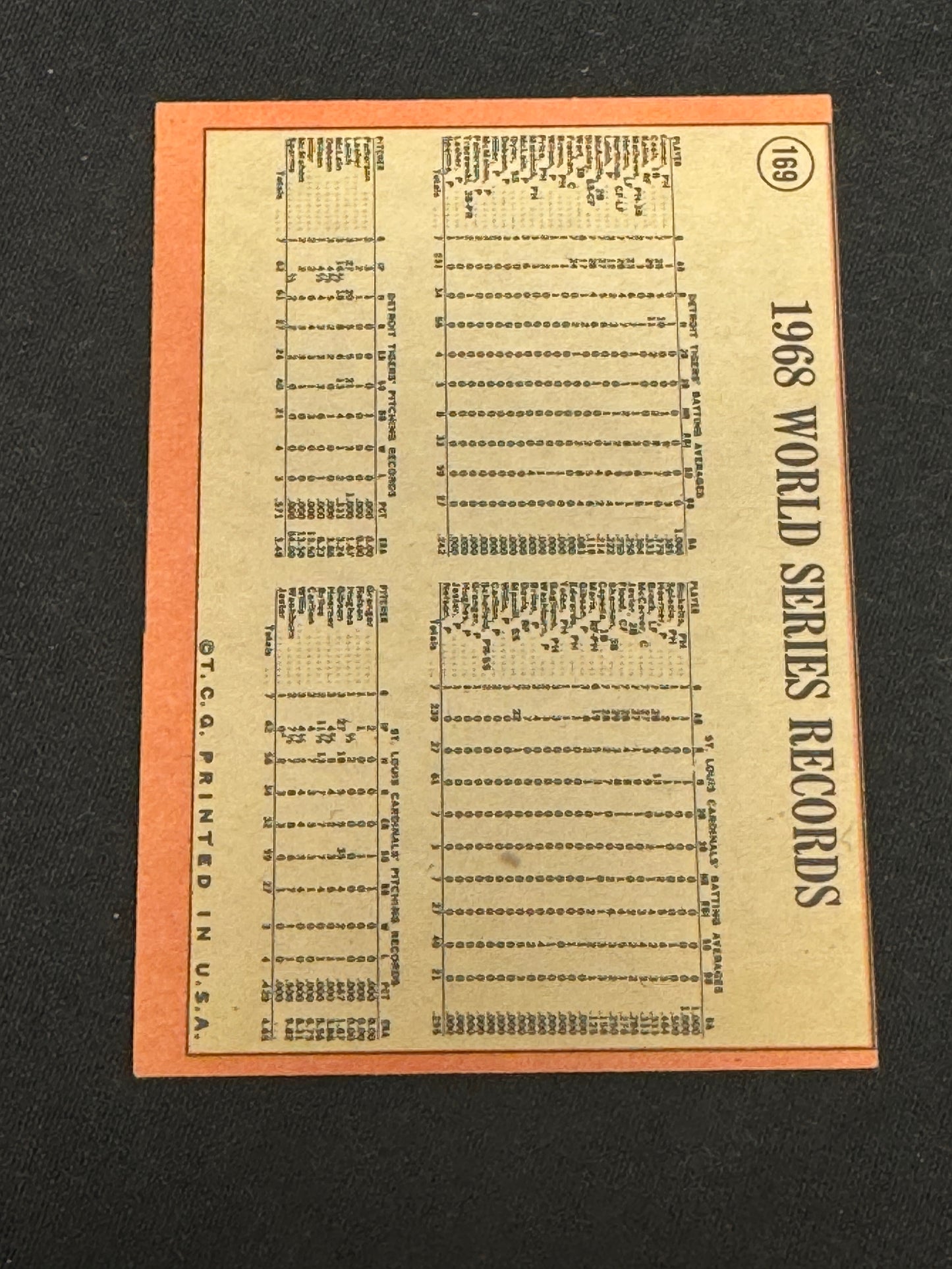 1969 TOPPS WORLD SERIES #169 EXMT V12502