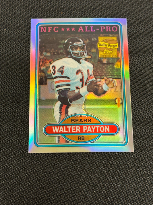 2001 TOPPS CHROME "1980" REFRACTOR WALTER PAYTON #160 V15487
