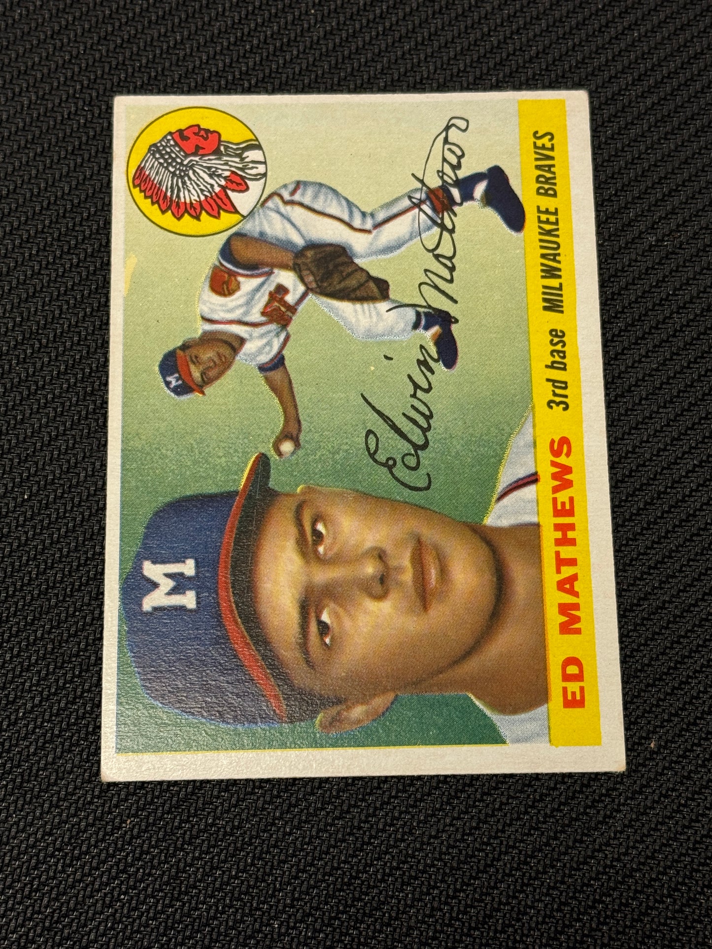 1955 TOPPS ED MATHEWS #155 EXMT V15544