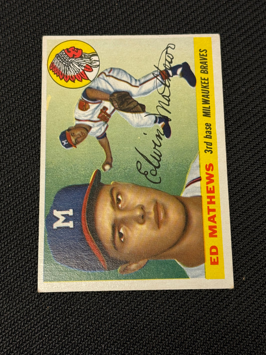 1955 TOPPS ED MATHEWS #155 EXMT V15544