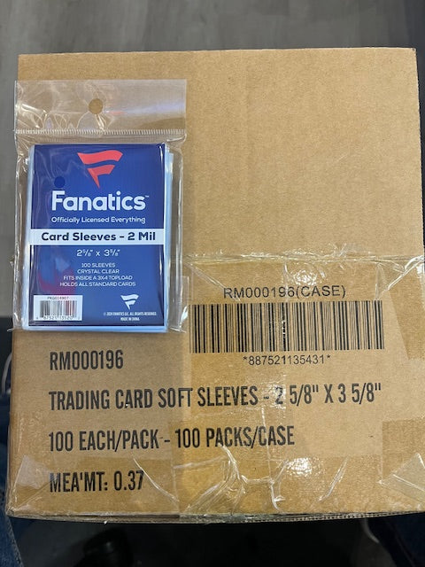 FANATICS THIN CARD SLEEVES CASE (100 PACKS)