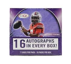 2023 SAGE FOOTBALL SEALED HOBBY BOX. 16 AUTO'S