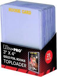 ULTRA PRO 3X4 GOLD FOIL ROOKIE TOP LOADER 25 COUNT