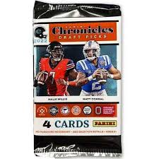 2022 CHRONICLES DRAFT PICK FOOTBALL 4 CARD PACK