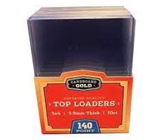 CARDBOARD GOLD 140 POINT TOP LOADER 10 COUNT