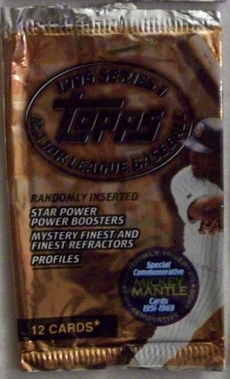 1996 TOPPS BASEBALL SERIES 1 HOBBY SEALED PACK