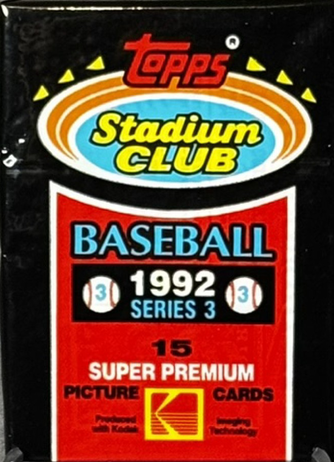 1992 TOPPS BASEBALL STADIUM CLUB SERIES 3