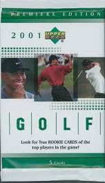 2001 UPPER DECK PREMIERE EDITION GOLF PACK