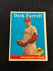 1958 TOPPS YELLOW LETTER DICK FARRELL #76 VGEX (MK) V14514