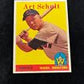1958 TOPPS YELLOW LETTER ART SCHULT #58 EX+ V14087