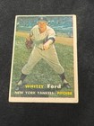 1957 TOPPS WHITEY FORD (MK ON BACK) #25 VGEX+ V14754