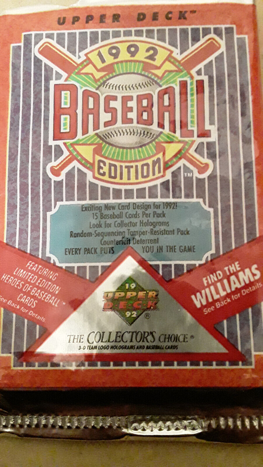 1992 UPPER DECK BASEBALL PACK