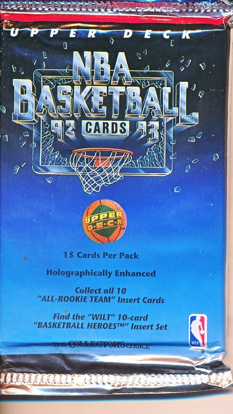 1992/93 UPPER DECK BASKETBALL 15 CARD PACK