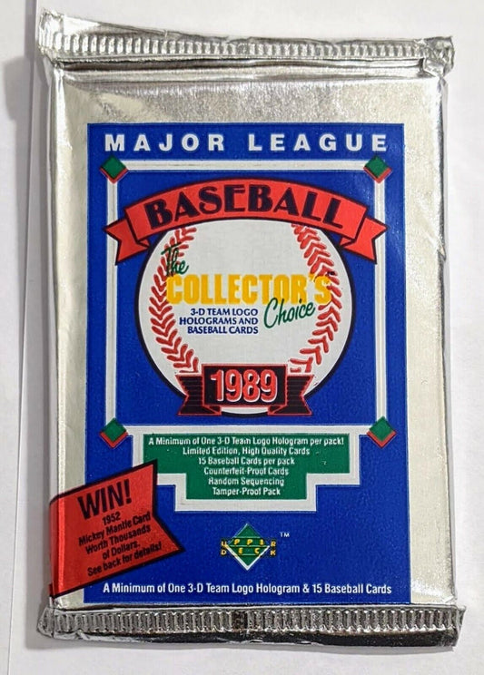 1989 UPPER DECK BASEBALL COLLECTORS CHOICE 15 CARD PACK