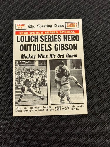 1969 TOPPS LOLICH WS #168 (MK) EX+ V15512