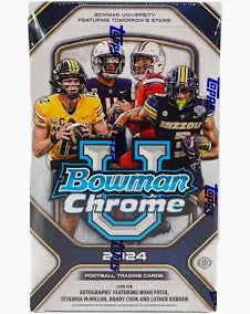 2024 BOWMAN CHROME UNIVERSITY FOOTBALL HOBBY BOX
