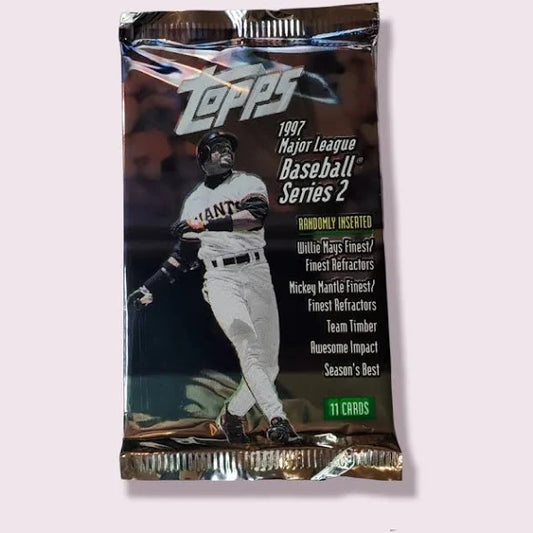1997 TOPPS BASEBALL SERIES 2 HOBBY 11 CARD PACK