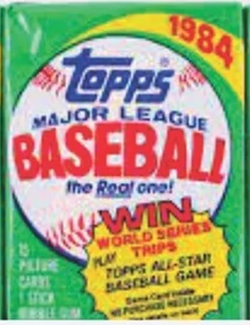 1984 TOPPS BASEBALL WAX PACK