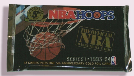 1993/94 NBA HOOPS BASKETBALL HOBBY PACK