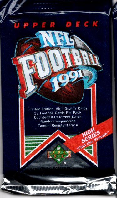 1991 UPPER DECK HIGH SERIES FOOTBALL PACK